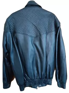 Men's leather jacket by ITALY MODA size L, new jacket never been used - Picture 1 of 4