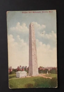 AK Bunker Hill Monument Boston um 1912 mit 1 Cent Briefmarke verschickt - Bild 1 von 2