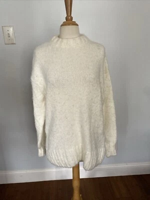 Urban Outfitters Sweater Womens Extra Small TP Ivory Crew Ribbed Minimalist - Image 1 of 4