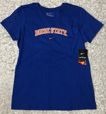 New Girls Nike Boise State Slim Fit Shirt XL 16-18 Royal Blue Short Sleeve Women - Image 1 of 4