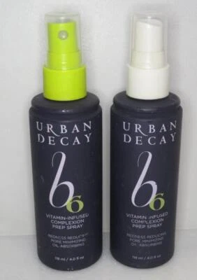 URBAN DECAY B6 SPRAY DE PREPARACIÓN PARA TEZ CON INFUSIÓN DE VITAMINAS LOTE DE 2 4 OZ *DETALLES Foto 1 de 4