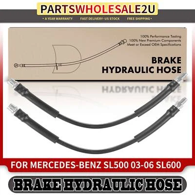 2x Manguera hidráulica de freno delantero para Mercedes-Benz SL500 SL550 SL600 SL55 SL65 AMG Foto 1 de 4