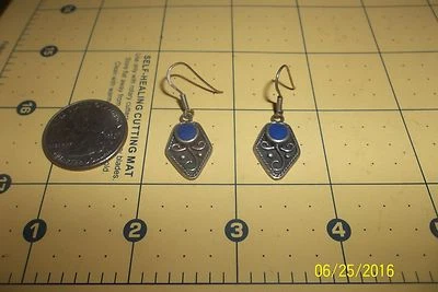 Pendientes de lapislázuli con guijarros de plata de ley A16  Foto 1 de 4