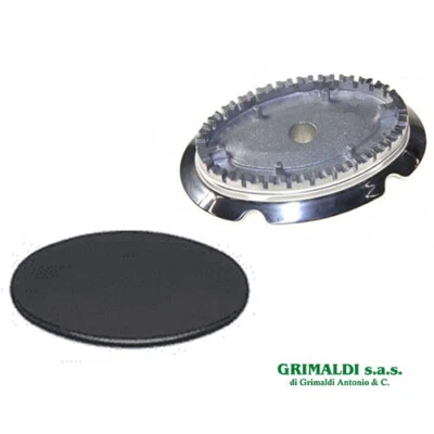 KIT PIATTELLO E BRUCIATORE DOUBLE FACE PER PIANO COTTURA ARISTON INDESIT - Immagine 1 di 2