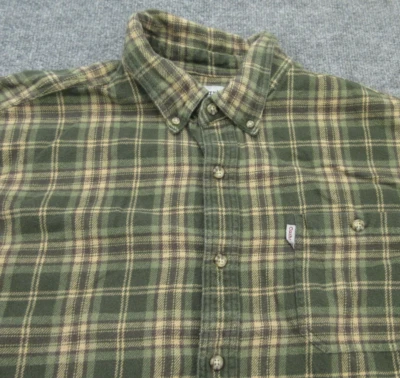 Carhartt Shirt Mens 2XL XXL Green Plaid Flannel Long Sleeve Button Up Adult Work - Image 1 of 4