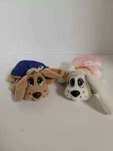 RARE Vintage 1996 Galoob Pound Puppies White Princess, Prince Puppy With Crown - Picture 1 of 7