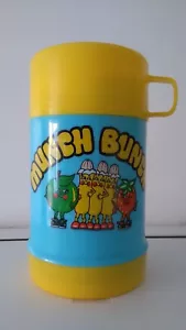 Rare Vintage 1980's Yellow and Blue Munch Bunch Flask Retro - Picture 1 of 1