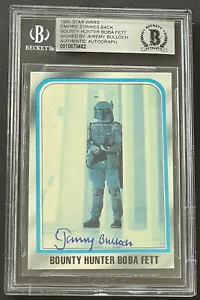 Jeremy Bulloch "BOBA FETT" Signed "STAR WARS" 1980 Rookie Card (RC) BAS Beckett - Picture 1 of 2