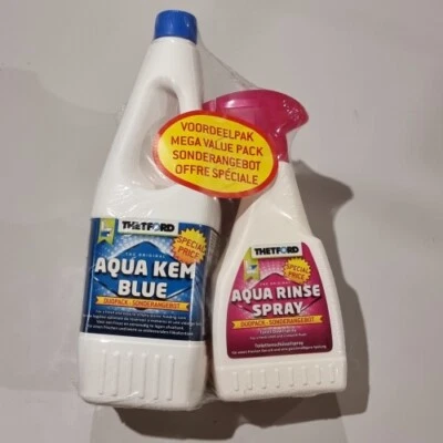 Thetford Aqua Kem Blue 1,5 L e Aqua Rinse Spray 500 ml, Chimica WC