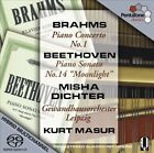 BRAHMS: PIANO CONCERTO NO. 1; BEETHOVEN: PIANO SONATA NO. 14 'MOONLIGHT' NEW CD