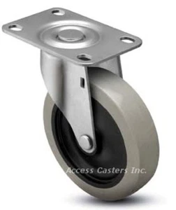 4SRMTS 4" Swivel Plate Caster for Rubbermaid® Tilt Trucks, Poly Wheel - Picture 1 of 1