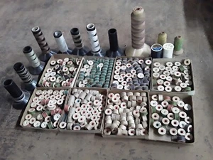 Large Lot of Spools & Bobbins Heavy Duty Upholstery Sewing Machine Thread - Picture 1 of 7