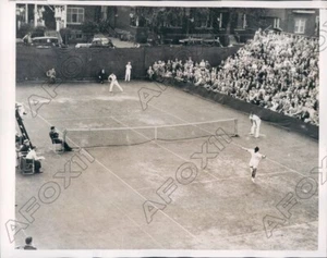 1938 Montreal Canada Mount Royal Courts with Australia & Japan Press Photo - Picture 1 of 2