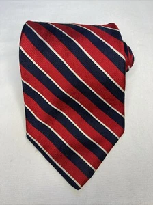 Stafford Necktie Red/Blue Striped Silk Tie 61” - Picture 1 of 6
