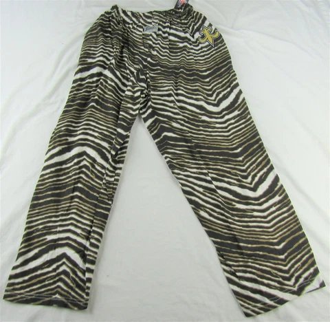 New Orleans Saints NFL Zubaz Blooper Men's Drawstring Zebra Print Joggers Cover