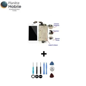 Ecran LCD Blanc + Home Bouton Caméra HP, Plaque Métallique iPhone 7 A1660 A1778 - Photo 1 sur 1