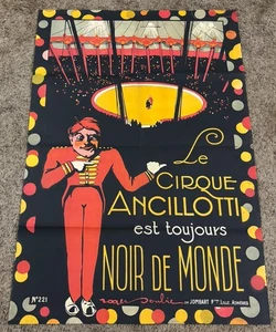 Seltenes Original 20er Jahre französischer Cirque Ancillotti Plege Zirkus Poster, 30,5x44" - Bild 1 von 4