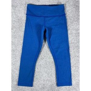 Lululemon Athletica blau Crop Leggings Hose Caprihose Gr. 4 Bio Baumwolle Elasthan - Bild 1 von 11