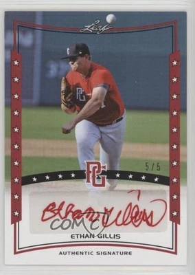 2014 Leaf Perfect Game Showcase Auto Red /5 Ethan Gillis #A-EG1 Auto - Image 1 of 2