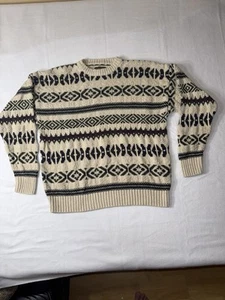 Saddlebred Striped Sweater Men’s Size Large Aztec Hemp Cotten Blend - Picture 1 of 8