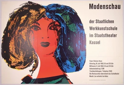 MODENSCHAU der WERKKUNSTSCHULE KASSEL Ausstellungsplakat 1962 - Bild 1 von 2