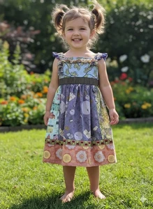 Vestido/Camisa MATILDA JANE Niñas Talla 4 Personaje Cuenta Broadway Nudo Patchwork  - Imagen 1 de 6