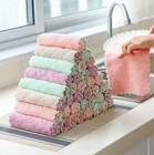 10pcs Microfiber Dish Cloths Double-Sided Absorbent Cleaning Towels - NEW