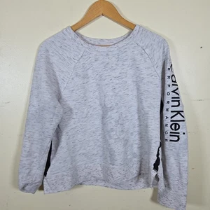 Calvin Klein Performance Crew Neck Logo Sweatshirt Women's XL Gray - Picture 1 of 6