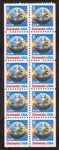 Scott # 2282..(25)  Cent..."E"...Earth... Booklet Pane of 10  Stamps - Picture 1 of 1