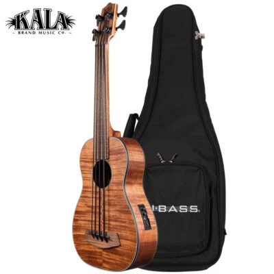 Kala U-BASS Exotic Mahogany Left Handed Acoustic Electric Satin Finish + Gig Bag - Image 1 of 4