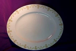 Tirschenreuth PT BAVARIA ARBUTUS MUSTER 14" PLATTE Girlanden & rosa Blumen - Bild 1 von 4