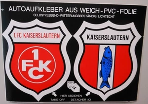 Kaiserslautern 2 Aufkleber Auto Verein u. Stadtwappen Postkarte Fußball Original - Bild 1 von 1
