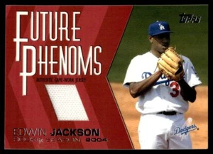 2004 Topps Traded & Rookies Future Phenoms Relics Edwin Jackson Los Angeles - Picture 1 of 2