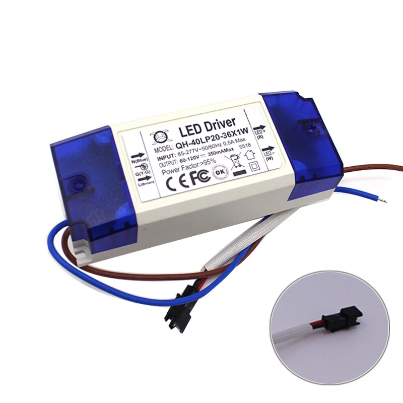 1x 20-36x1W LED Driver Power Supply Transformer Light F 1W High Power led chip - Image 1 of 4