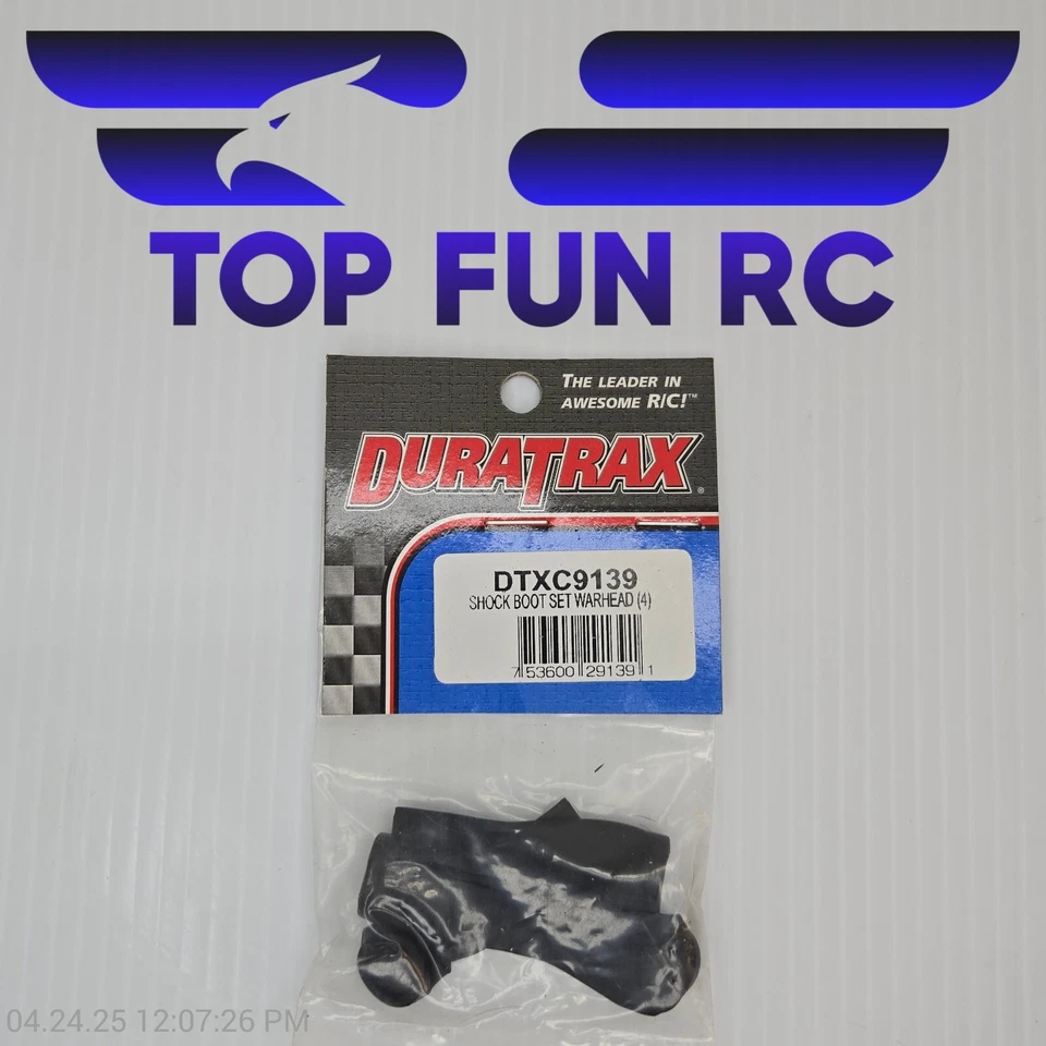 Duratrax RC DTXC9139 Shock Boot Set, Warhead (4) 'Discontinued' - Image 1 of 1