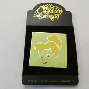 RARE OLD LE Disney pin Disney Auctions PINS Pixie Fairy Tinker Bell Face Green - Picture 1 of 2