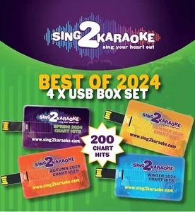 Sing2Karaoke Best of 2024 4 x USB Box Set - Picture 1 of 2
