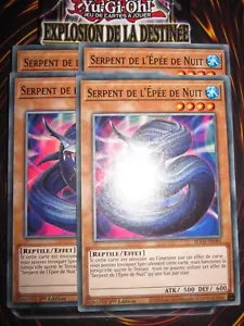 YU-GI-OH! PLAYSET (LOT DE 4) SERPENT DE L'EPEE DE NUIT BODE-FR081 EDITION 1 NEUF - Picture 1 of 1