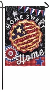 Home Sweet Home Patriotic Pie Suede Garden Flag 12.5”x18” NEW - Picture 1 of 3