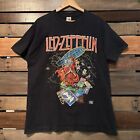 Chemise vintage Led Zeppelin The Hermit Zoso Wizard L XL années 90 backstage pass jupe