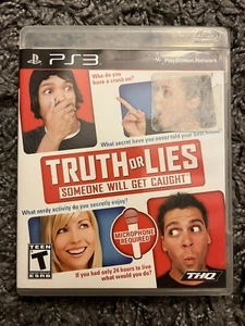 Truth or Lies MINT DISC Playstation 3 PS3 CIB Complete THQ 2010 Sony Microphone - Picture 1 of 4