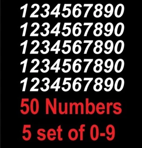 Multipurpose Number Decals: Door, Window, Mailbox & Locker Address Stickers - Picture 1 of 1