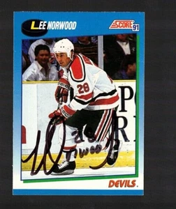 Puntuación autógrafa de Lee Norwood 1991-92--New Jersey Devils - Imagen 1 de 1