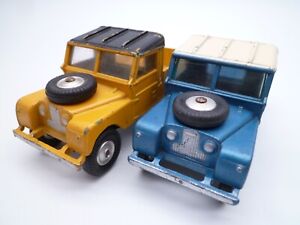 VINTAGE CORGI TOYS 406 EARLY LAND ROVER 109" WB PAIR ISSUED 1957-63 CLEAN