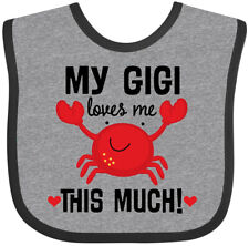 Inktastic My Gigi Loves Me Grandkids Baby Bib Childs Boys Girls Clothing Apparel