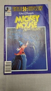 WALT DISNEY'S MICKEY MOUSE ADVENTURES #9 FEB 1991 FANTASIA 50 ANIVERSARIO - Imagen 1 de 6