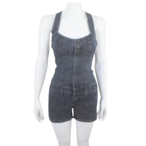 Vintage Clock House Denim Shortalls Short Overalls Womens 4 Dark Wash Blue - Picture 1 of 11