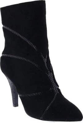 Bellini Sable Size US 7.5 M Women's Microsuede Side-Zip Heeled Ankle Boots Black - Image 1 of 4