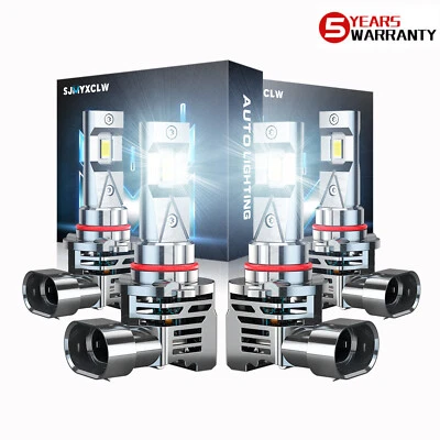 4X Bombillas de faros LED 9005 9006 haz alto bajo blanco para Toyota Rav4 2006-2012 Foto 1 de 4