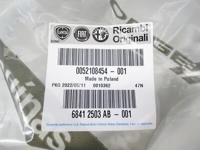 Original OEM Mopar Fiat Jeep 68412503AB A/C Liquid Line 15-18 Renegade 16-18 500 Foto 1 de 4